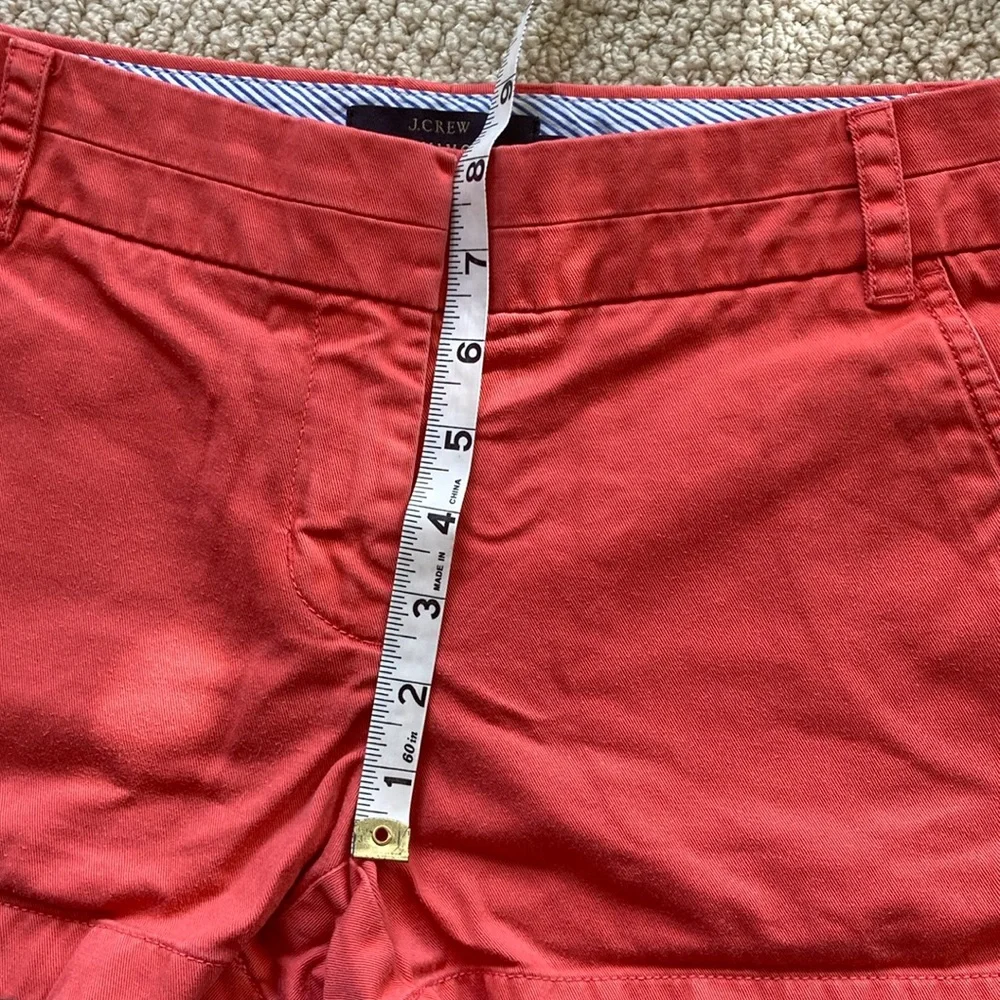 J. Crew Chino Shorts Size 2 Thick Fabric Salmon Orange VEUC Casual Preppy